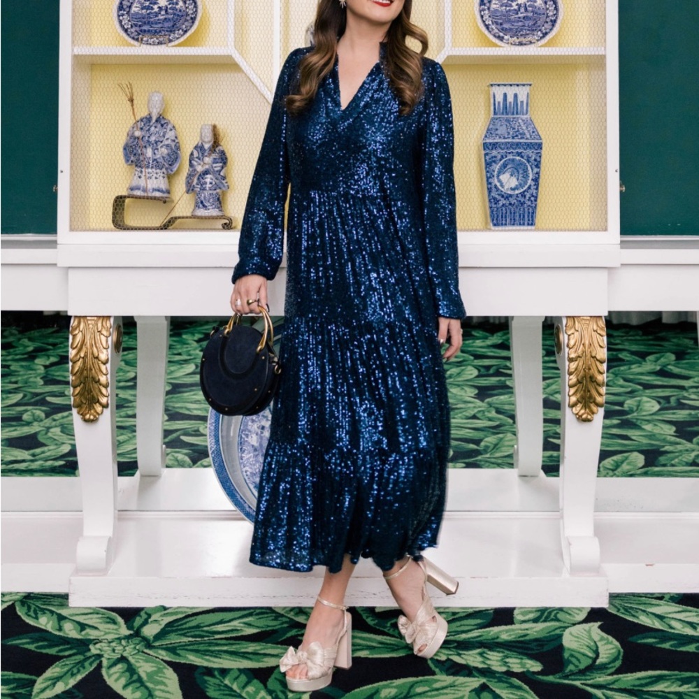 Sail to Sable x Style Charade Sequin MIDI dress -NWT